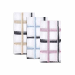 Serviette de cuisine 100% coton, motif gaufré, séchage rapide, sans AZO, avec motif à carreaux, en provenance d'Inde, serviettes de cuisine douces - Product Image 6