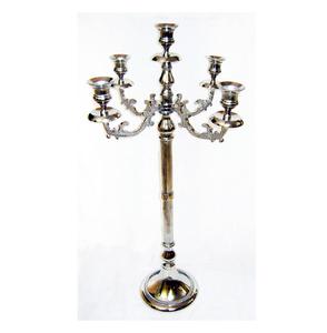 Candélabre décoratif à 5 bras en métal nickelé, en aluminium moulé, prix de gros, centre de table pour mariage, décoration audacieuse pour la maison - Product Image 5