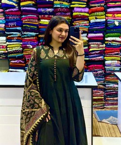 Traje Anarkali Tradicional de Algodón con Estampado Digital para Mujer, Conjunto Salwar Kameez para Bodas y Fiestas, India Pakistán SHAGUN 85490 - Product Image 2