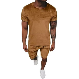 Ensemble de survêtement vintage surdimensionné personnalisé pour homme, t-shirt et short extensibles, 2 pièces, pour l'été - Product Image 6