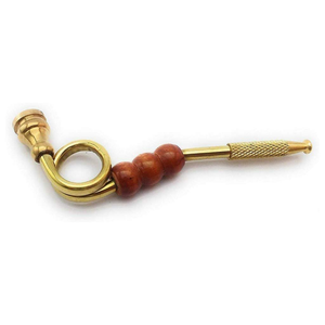 Porte-cigarette en laiton, filtre à cigarettes vintage en métal, accessoire de fumage réutilisable, pipe décorative en laiton pour - Product Image 6