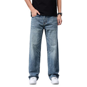 MEESAM Jeans de Mezclilla para Hombre y Mujer, 100% Algodón, Secado Rápido, Varios Colores, Corte Regular, Estilo Casual Lavado, Recto, para Invierno - Product Image 1