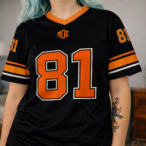 Maillot de football américain unisexe OEM entièrement sublimé en maille polyester, coupe ample, streetwear, numéro personnalisé, manches courtes, vente en gros - Product Image 5