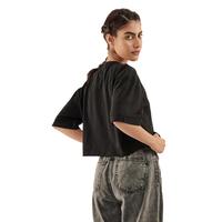 Kaos Crop Top Wanita Warna Sesuai Pesanan Lengan Pendek Kerah Mandarin Slim Fit Kasual Warna Solid Bahan Jersey Sutra/Katun Musim Panas
