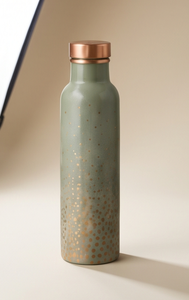 Botella de Agua de Cobre Pintada con Esmalte Ayurvédico Premium, Diseño Artístico con Degradado de Puntos, Botella Deportiva Metálica a Prueba de Fugas, Fabricante - Product Image 4