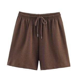 High-Waisted Women’s Worsted Shorts Regular Fit Tailored Casual Summer <b>Dress</b> Shorts - Product Image 5