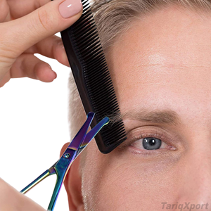 Ciseaux à sourcils professionnels en acier inoxydable, droits et tranchants, avec poignée confortable, logo personnalisé, pour salon de beauté, mini ciseaux de sécurité pour femmes - Product Image 3