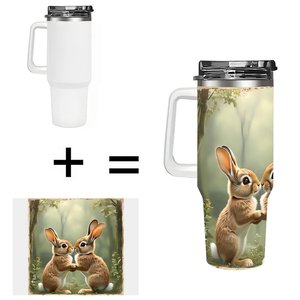 Stainless Steel Tumbler 40oz <b>Double</b> <b>Wall</b> Insulated Travel <b>Mug</b> With Handle For Outdoor Use - Product Image 1