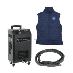 Conjunto de Trajes de Refrigeración por Circulación de Agua TRUSCO de Japón, Único y Económico, que Incluye Chaleco Refrigerante, Enfriador de Agua y Manguera de Conexión - Product Image 1