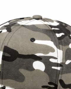 Gorra Snapback Personalizada con Visera Plana, Camuflaje Gris y Blanco, Ajustable, de Algodón, Estilo Béisbol, Unisex, Moda Urbana Casual, Venta al Por Mayor - Product Image 3