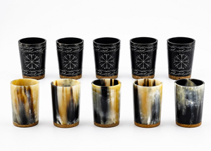 Mug / Verre à bière en corne de buffle polie de haute qualité, écologique, de forme naturelle, à prix bas - Product Image 5