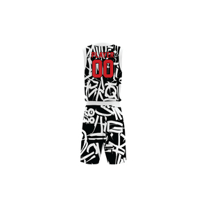 Uniforme de basketball pour hommes de haute qualité, sublimation, impression personnalisée sur le devant, vêtements d'équipe, 100% polyester respirant, sans manches, grande taille - Product Image 2