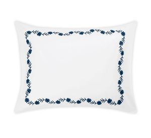Wholesale Custom Cotton Duvet Cover Sets Embroidered Navy Blue Floral Bedding Sets Pillowcases Wearable for Home Hotel Wedding - Product Image 5