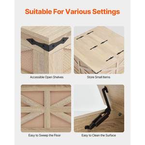 โต๊ะกาแฟหวายสี่เหลี่ยมผืนผ้า2ชั้นสำหรับห้องนั่งเล่นสำหรับตกแต่งบ้านของคุณ - Product Image 6