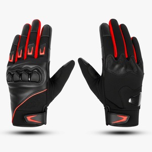 Gants de moto noirs et rouges, gants de course à moto, gants de motocross respirants à écran tactile, gants de protection pour la conduite, unisexe - Product Image 3