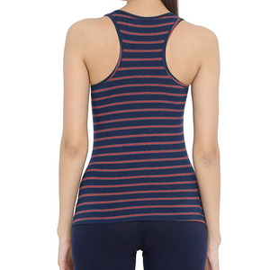Women's Eco-Friendly Breathable Quick Dry 100% Cotton Ribbed Tank <b>Top</b> for Gym & Casual Wear Hip Hop Style - Product Image 2