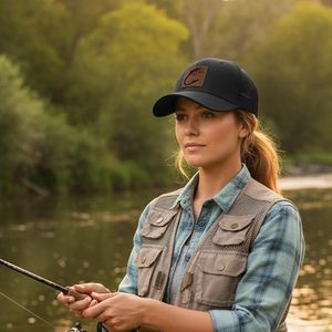 Casquette Trucker Classique Réglable en Maille avec Patch en Cuir – Fournisseur en Gros - Product Image 6