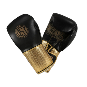 ถุงมือชกมวยคุณภาพสูงสีดำ QST ระบายอากาศได้ดี น้ำหนักเบา ปิดด้วยแถบตีนตุ๊กแก บรรจุภัณฑ์แบบ ODM ตามสั่ง - Product Image 1