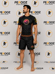 <b>Men's</b> <b>Compression</b> Sportswear Set Quick Dry Training Jersey And Performance Shorts For Martial Arts Fitness Gym And Running - Product Image 4