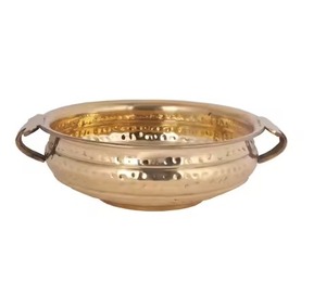 Decorative <b>Mandir</b> Metal Urli Bowl Vintage Finish Traditional Style Flower Diya Bowl - Product Image 2