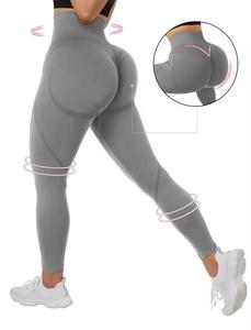 High Waist Seamless Breathable 90% <b>Nylon</b> <b>Leggings</b> Full Length Stretchy Knitted Women's Sporty All Seasons - Product Image 2