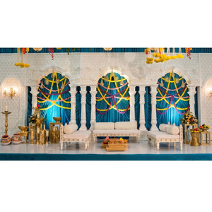 Elegant Modern <b>Wedding</b> Open Mandap White 3D Fiber <b>Frames</b> Lightweight Detachable <b>Wedding</b> Ceremony Decoration Manufacturer - Product Image 1