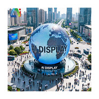 Layar LED Bulat Dalam Ruangan P1.2 P1.5 8K Ultra HD IP66 Tahan Air 360 Derajat Video Globe Pusat Sains ODM EU KR Kustom