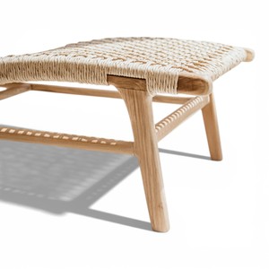 Tumbona Moderna de Madera de Teca para Exteriores, Tumbona de Jardín de Ratán Tejido, Silla de Patio de Lujo para el Borde de la Piscina, para Villas, Hoteles y Resorts - Product Image 5