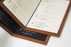 Elegante Porta Menús de Cuero de Lujo, Plegable y Protector para Restaurantes y Cafés, Cubierta de Menú de Cuero Genuino Premium LMC-0069 - Product Image 4