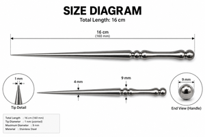 Aiguille à broder multifonction en acier inoxydable de 16 cm pour le point de croix, le point d'œillet et les travaux manuels DIY OEM - Product Image 3