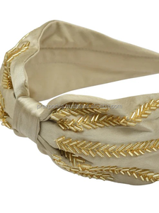 Catálogo de lujo clásico flor Bowknot tela diadema niños belleza Spa diademas diseñador de moda raya abeja accesorios para el cabello - Product Image 3