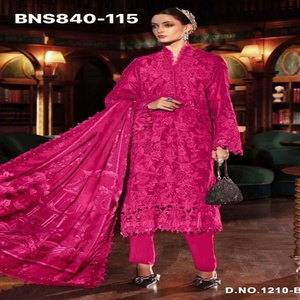 Conjunto de Salwar Kameez y Dupatta de Rayón y Algodón de Alta Calidad con Bordado para Festivales, Compra en Línea en India - Product Image 1