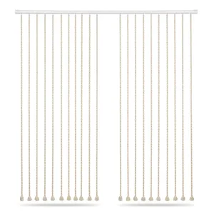 Cortina de Cuerdas con Cuentas de Algodón Crema Beige, Decoración de Pared con Borlas Colgantes para Bodas y Hogar - Product Image 3