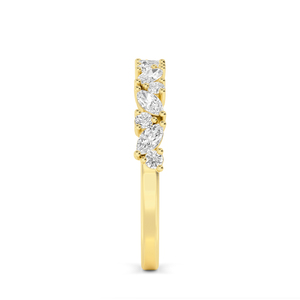 Anillo Apilable de Diamantes Cultivados en Laboratorio con Corte Redondo, Oro Amarillo de 9K, Joyería Fina Minimalista de Lujo, Idea de Regalo para Ella, Anillo Brillante - Product Image 4