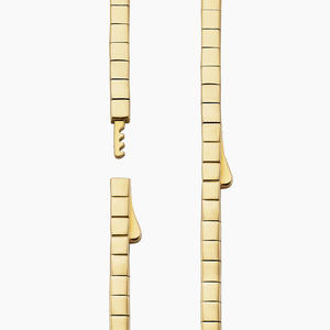 Collar de cadena con eslabones segmentados y diamantes engastados en bisel - Product Image 4