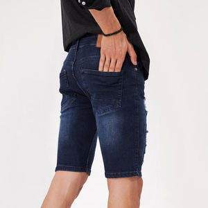 กางเกงยีนส์ขาสั้นผู้ชายทรงตรงสไตล์ลำลองสำหรับฤดูร้อน ปี 2026 คุณภาพสูง ระบายอากาศได้ดี เป็นมิตรกับสิ่งแวดล้อม ผ้าถักแบบดิสเทรส วอช ดีไซน์เท่ - Product Image 5