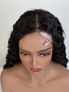 <b>24</b> <b>Inch</b> Burmese Curly Human Hair <b>Wig</b> 100% Vietnamese Human Hair Full Lace <b>Wig</b> Natural Black Factory wholesales - Product Image 2