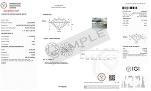 Diamante Cultivado en Laboratorio con Corte Redondo CVD, 2.10 Quilates, Certificado IGI, 8.19 mm, Color E, Claridad VVS1, para un Elegante Anillo de Compromiso Solitario - Product Image 2