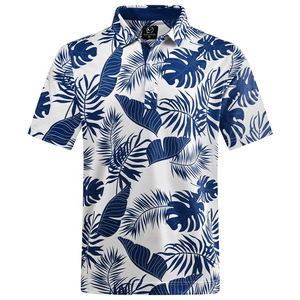 Hawaiian Plants Polo Shirt for Men Casual Summer 3D Printed <b>Leaves</b> Flower Oversized Cotton Top Short Sleeve Golf T-Shirt Clothes - Product Image 6