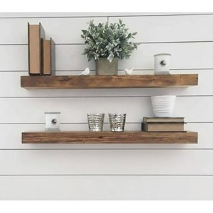 Estante de Pared Minimalista de Madera de Teca de 50 cm con Acabado Claro al por Mayor |   Aqdus Saleem - Product Image 2