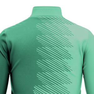 Sudadera de entrenamiento de fútbol para hombre, verde menta a rayas, con cremallera de 1/4, jersey de manga larga, top deportivo para equipo - Product Image 5