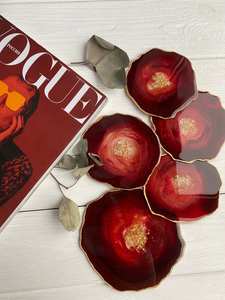 ชุดจานรองแก้วเรซิ่นสำหรับตกแต่งเคาน์เตอร์บาร์ ป้องกันแก้วเครื่องดื่ม และเป็นอุปกรณ์เสริมสำหรับเสิร์ฟเครื่องดื่มที่ทันสมัยและมีสไตล์ - Product Image 3