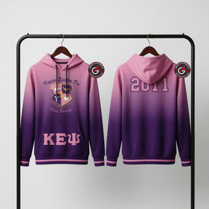 Delta | Sigma | Theta Kapa Epsilon Psi personnalisé imprimé vierge 100% coton polaire vêtements sweats à capuche robe surdimensionné long sweat à capuche - Product Image 1