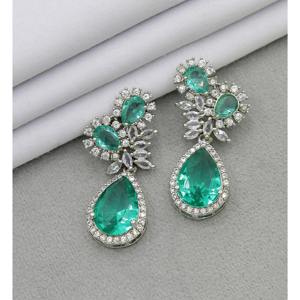 American Diamond Indian Traditional Gold Jhumka <b>Earring</b> Trendy European American Fashion Jewelry Crystal Diamond Jewelry - Product Image 1