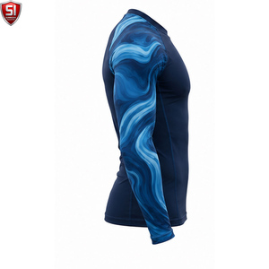 T-shirt de compression unisexe à manches longues, col rond, imprimé par sublimation, séchage rapide, respirant, manches longues, pour le sport - Product Image 5