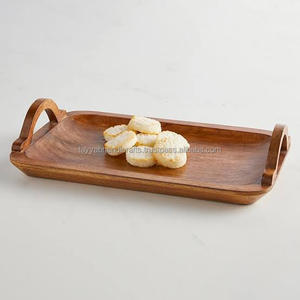 Plato de MDF pulido, bandeja para servir, tablero de madera Vintage con modelo personalizado para organización del hogar, comida decorativa - Product Image 4