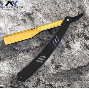 Black Gold Professional Straight <b>Razor</b> Slide Out Design Premium Straight Edge Barber <b>Razor</b> for Men Close Shaving Hair Grooming - Product Image 5