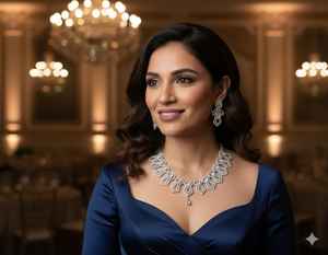 Ensemble de collier en laiton artisanal au design luxueux avec bijoux ethniques et boucles d'oreilles assorties pour femmes, pour occasions spéciales - Product Image 5