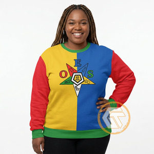 Sudadera Casual de Felpa con Cuello Redondo para Mujer, Marca OES Sister, Manga Larga, Tejido de Algodón, Diseño Frontal con Letras Bordadas - Product Image 2