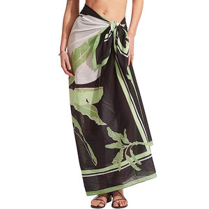 Soft Breathable <b>Wrap</b> Skirt Swimwear Holiday Resort Ladies <b>Beach</b> Sarong Top Seller Women <b>Beach</b> Sarong Cover Up - Product Image 1